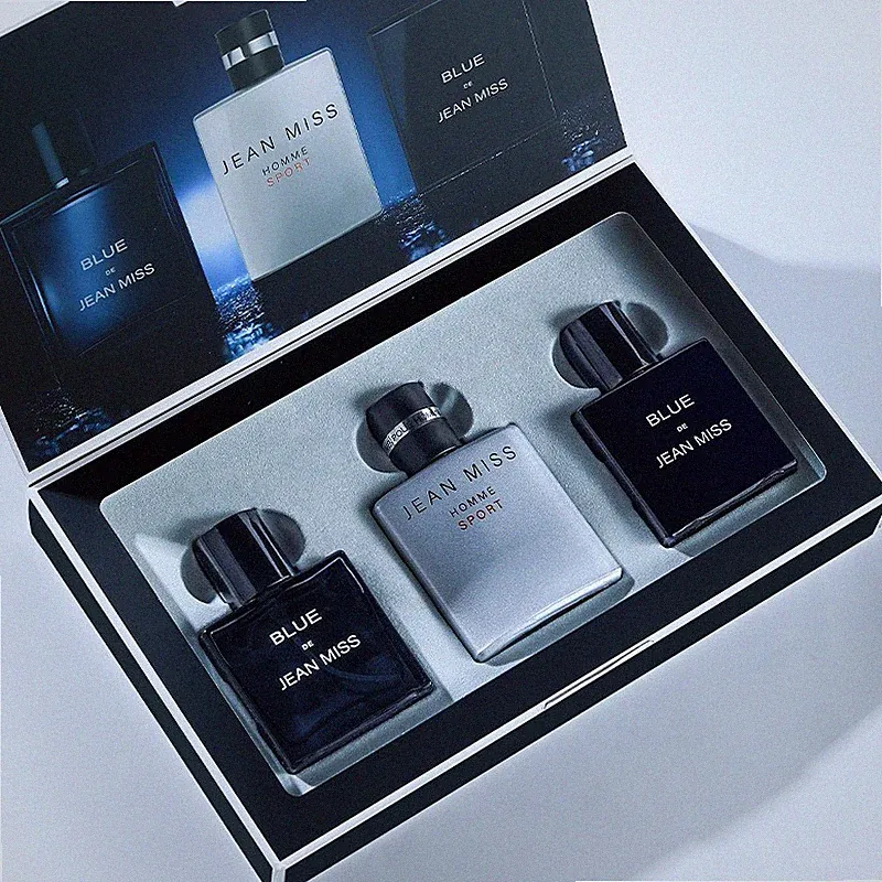 3-Piece Men's Eau de Parfum Gift Set — 30ml×3 (90ml Total),Long-Lasting Fragranc
