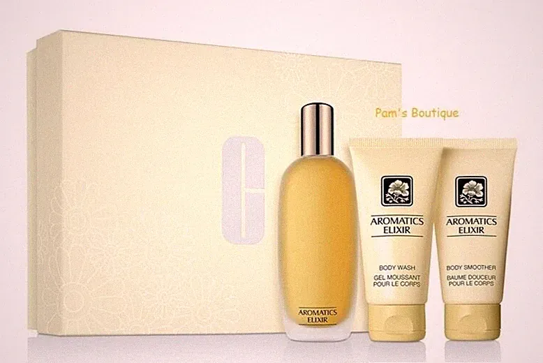CLINIQUE Aromatics Elixir Riches Set w/Perfume Spray (3.4oz) + Body Wash (2.5oz)
