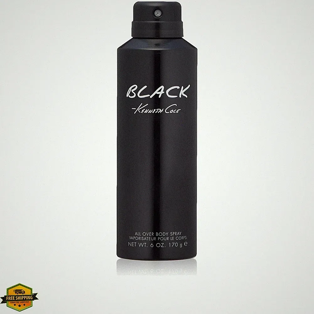 Kenneth Cole Black All Over Body Spray for Men, Aromatic Woody Fragrance, Not...