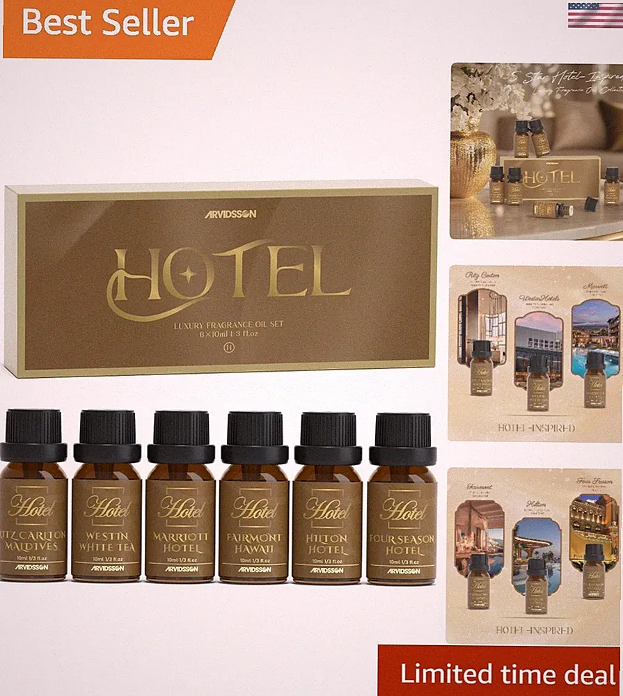 Luxury Hotel Diffuser Oils Gift Set - Aromatic Fragrance for Home Bliss