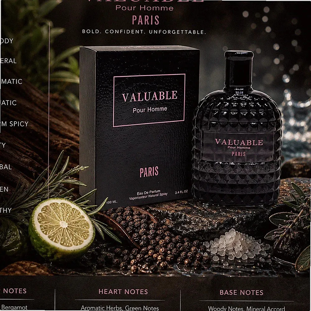 Valuable Pour Homme Paris Eau de Parfum Spray 100ml 3.4 fl oz Fluid